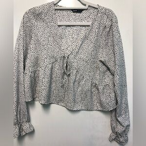 Shein crop top with tie, size M